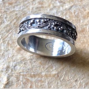 Lois Hill Scroll Filagree Silver Ring | Vintage